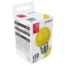  Sárga Dekor LED Izzó G45/E27, 1W – Parti és Hangulatfény