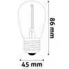 Piros FILAMENT Dekor LED Izzó A60/E27, 1W – Vintage Hangulatfény
