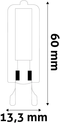 G9 COB LED izzó 4W 400lm meleg fehér