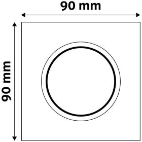 Fix alumínium négyzet spot keret GU10/MR16