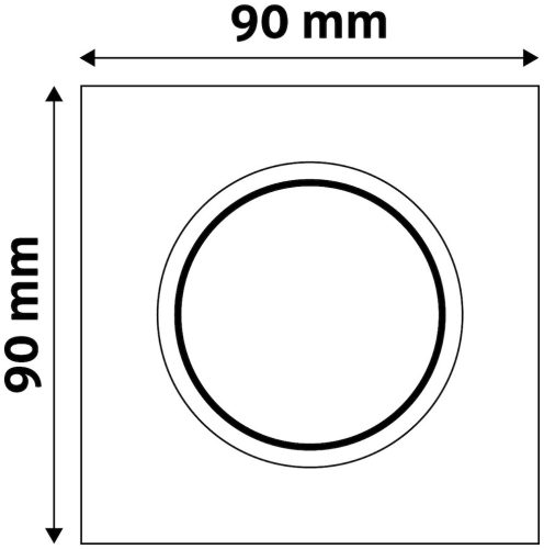 Fix alumínium négyzet spot keret GU10/MR16