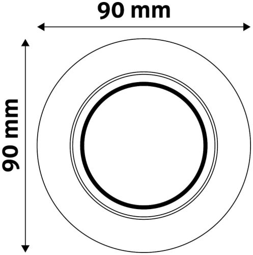 Fekete spot keret GU10/MR16 billenthető