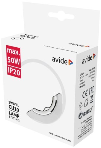 Fehér spot keret GU10/MR16 billenthető