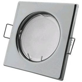 Fix króm négyzet spot keret GU10/MR16