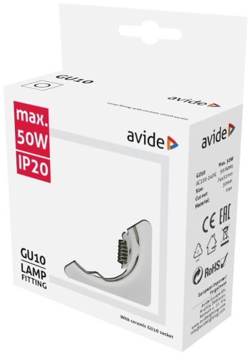 Fix fehér négyzet spot keret GU10/MR16