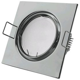Billenthető króm négyzet spot keret GU10/MR16