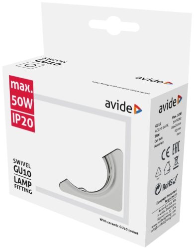 Billenthető króm négyzet spot keret GU10/MR16