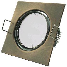 Billenthető réz négyzet spot keret GU10/MR16