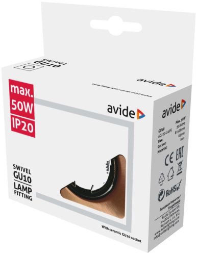 Billenthető réz négyzet spot keret GU10/MR16