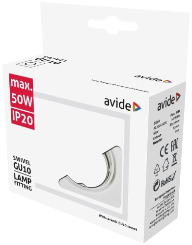 Billenthető fehér négyzet spot keret GU10/MR16