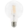 Avide G95 filament LED gömb izzó, 7W, 2700K meleg fehér fénnyel.