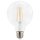 Avide G95 filament LED gömb izzó, 7W, 2700K meleg fehér fénnyel.