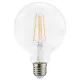 Avide G95 filament LED gömb izzó, 7W, 2700K meleg fehér fénnyel.