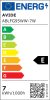 Avide G95 filament LED gömb izzó, 7W, 2700K meleg fehér fénnyel.