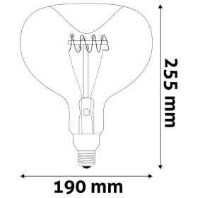  Avide Jumbo Eshima Smoky Filament Dekor Izzó E27 Meleg fehér Fényerőszabályozható