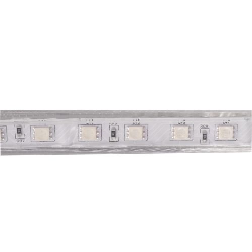 230V-os RGB LED szalag IP67 védettséggel, világító kertben vagy épületen