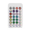 Avide RGB LED saroklámpa bekapcsolva, színes fénnyel megvilágítva a falat egy gamer szobában