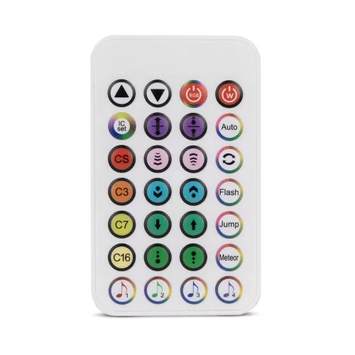 Avide RGB LED saroklámpa bekapcsolva, színes fénnyel megvilágítva a falat egy gamer szobában