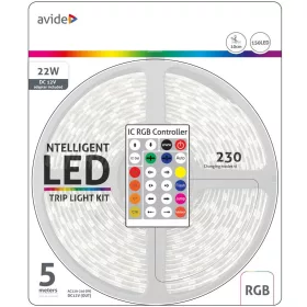 Avide 5 méteres digitális RGB LED szalag szett távirányítóval és adapterrel