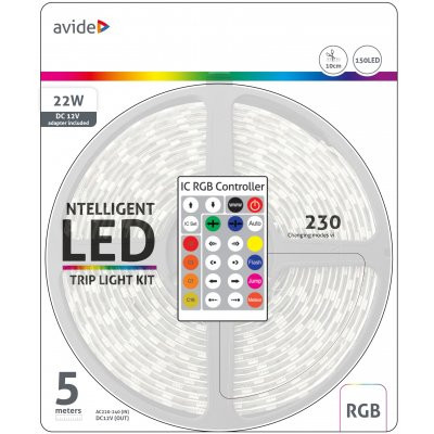 Avide kültéri futófény digitális RGB LED szalag szett 5 méter