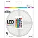 RGB LED szalag szett infravörös távirányítós vezérléssel, 5m 12V 7.2W SMD5050 30LED IP65