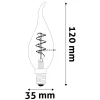 Avide  filament LED gyertya izzó 3W E14 2700K