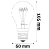Avide retro LED izzó 5W E27 2700K Globe