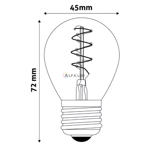 Avide soft filament LED izzó 3W E27 2700K