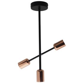   Avide Avante Függeszték Lámpa 3xE27 Foglalattal Fekete/Réz