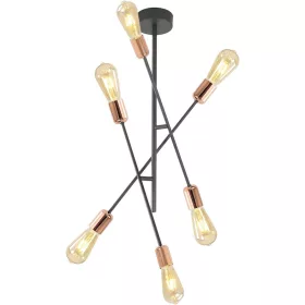  Avide Avante Függeszték Lámpa 6xE27 Foglalattal Fekete/Réz