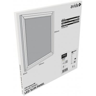 LED Panel 600x600mm 36W 3600lm 6400K 100lm/W Value Range