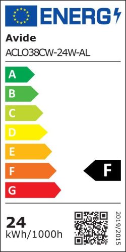 Alice mennyezeti LED lámpa IP44 24W 38cm hideg fehér fény