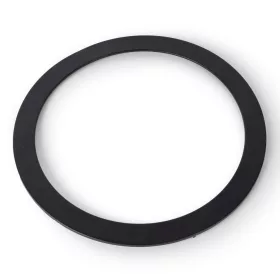 Fekete, kerek Avide Extra Ring alumínium dekorgyűrű egy 24w-os beépített fehér LED panellel, mennyezeten