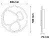 Avide Arlo mennyezeti LED lámpa 67W 45cm távirányítóval