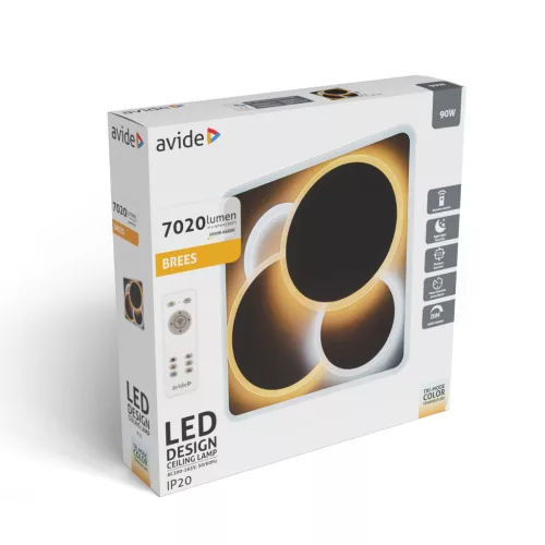 Avide Brees mennyezeti lámpa 90W 45cm RF Távirányítóval