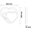 Avide Coeur Szív alakú mennyezeti lámpa 55W 55cm