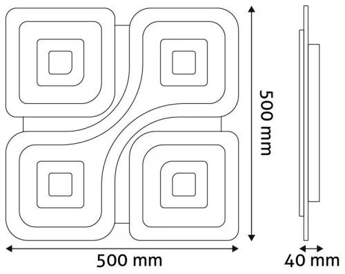 Avide Dakar Mennyezeti LED Lámpa 95W 50cm Távirányítóval