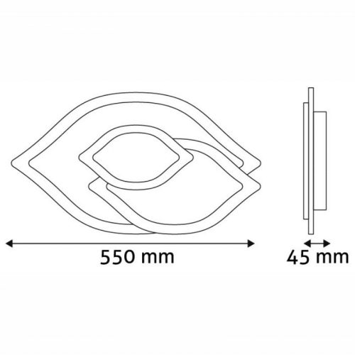 Avide Levy mennyezeti lámpa 65W 55 cm Távirányítóval