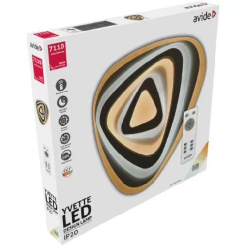 Avide Yvette mennyezeti LED lámpa 90W 52cm Távirányítóval