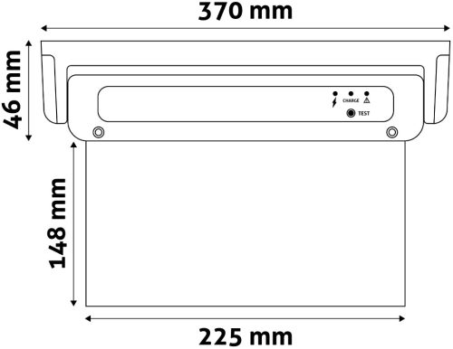 Vészvilágító kijáratjelző LED lámpa beépített 500mAh akkumulátorral