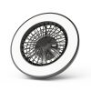 WANDA mennyezeti lámpa ventilátorral távirányítóval fekete 2x24W+15W