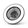 WANDA mennyezeti lámpa ventilátorral távirányítóval fekete 2x24W+15W