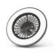 WANDA mennyezeti lámpa ventilátorral távirányítóval fekete 2x24W+15W