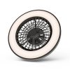 WANDA mennyezeti lámpa ventilátorral távirányítóval fekete 2x24W+15W