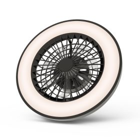   WANDA mennyezeti lámpa ventilátorral távirányítóval fekete 2x24W+15W