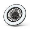 WANDA mennyezeti lámpa ventilátorral távirányítóval fekete 2x24W+15W