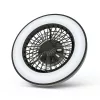 WANDA mennyezeti lámpa ventilátorral távirányítóval fekete 2x24W+15W