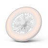 WANDA mennyezeti lámpa ventilátorral távirányítóval ezüst 2x24W+15W