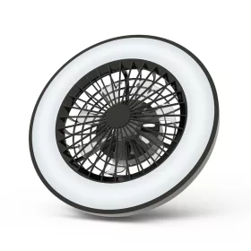   WHITNEY mennyezeti lámpa ventilátorral távirányítóval fekete 2x24W+15W