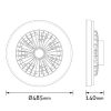 WHITNEY mennyezeti lámpa ventilátorral távirányítóval fekete 2x24W+15W